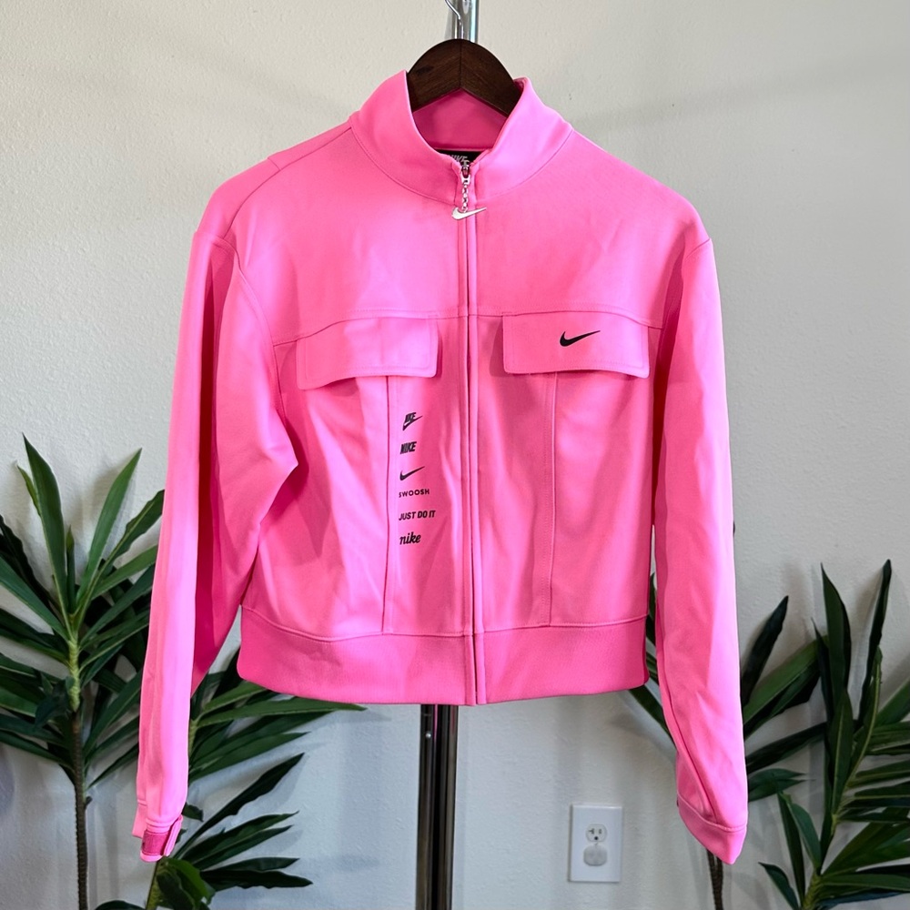 Nike Women's Pink Crop Top Jacket